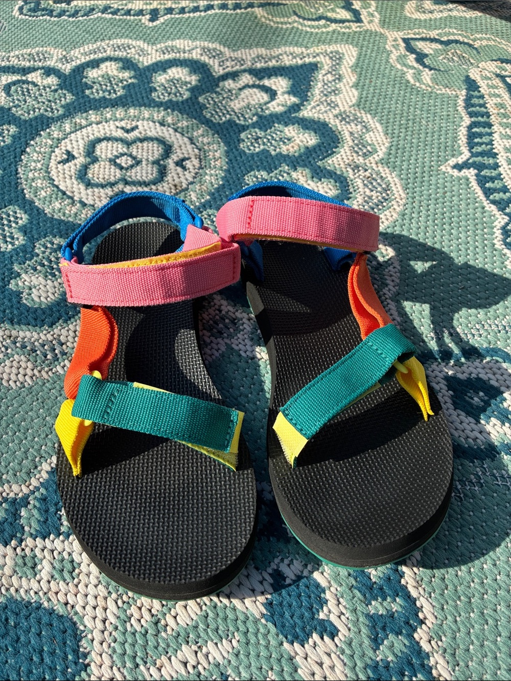 Women’s Teva Multicolor Sandals - Pink, Teal, Yellow, Orange